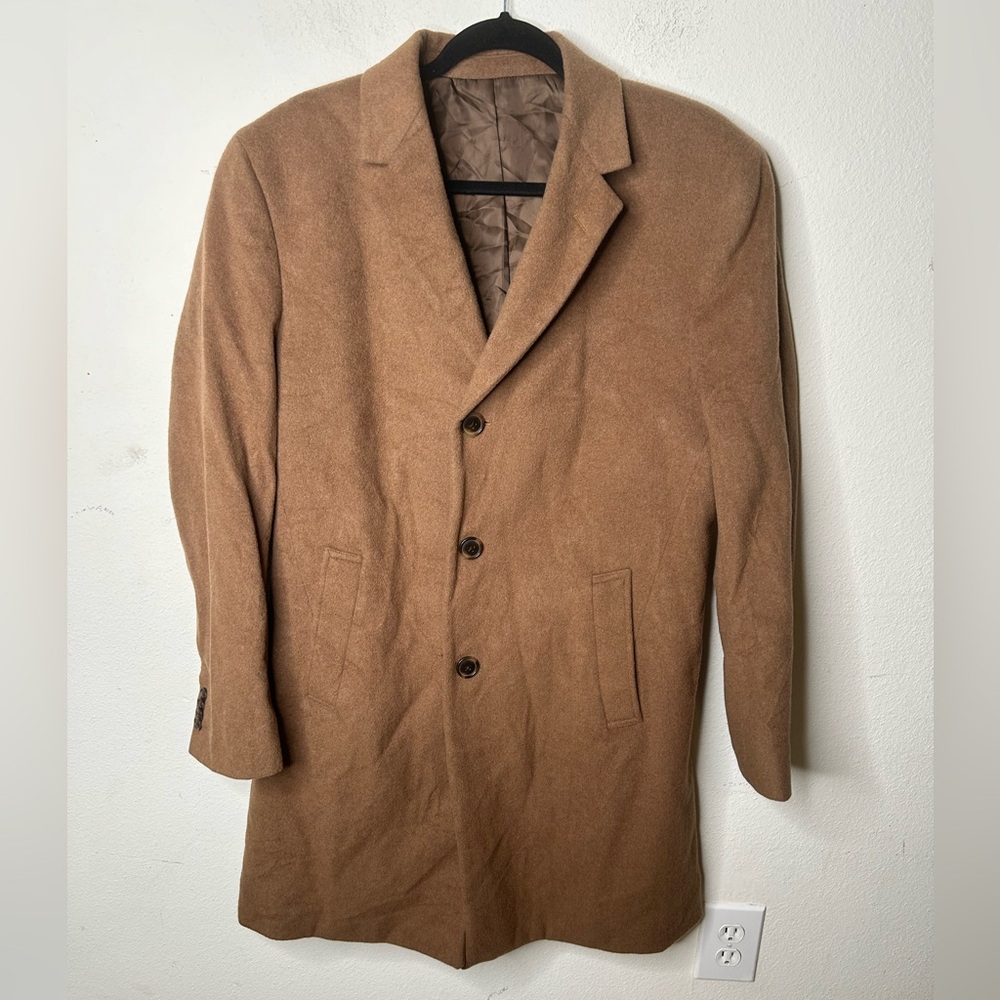 Kenneth Cole Reaction Size 38 Brown Wool Coat